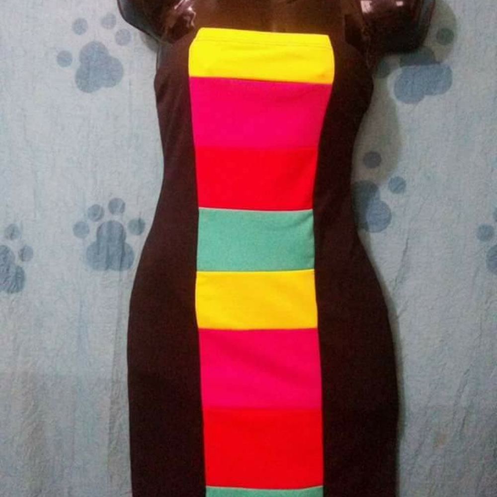 Connection 18 Strapple Multicolor Dress size M - Picture 5 of 11